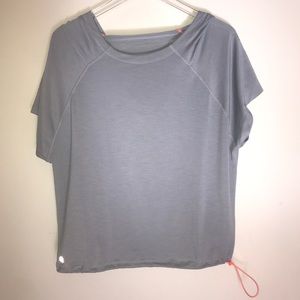 Athleta | Short Sleeve Gray Hoodie w/ Drawstring